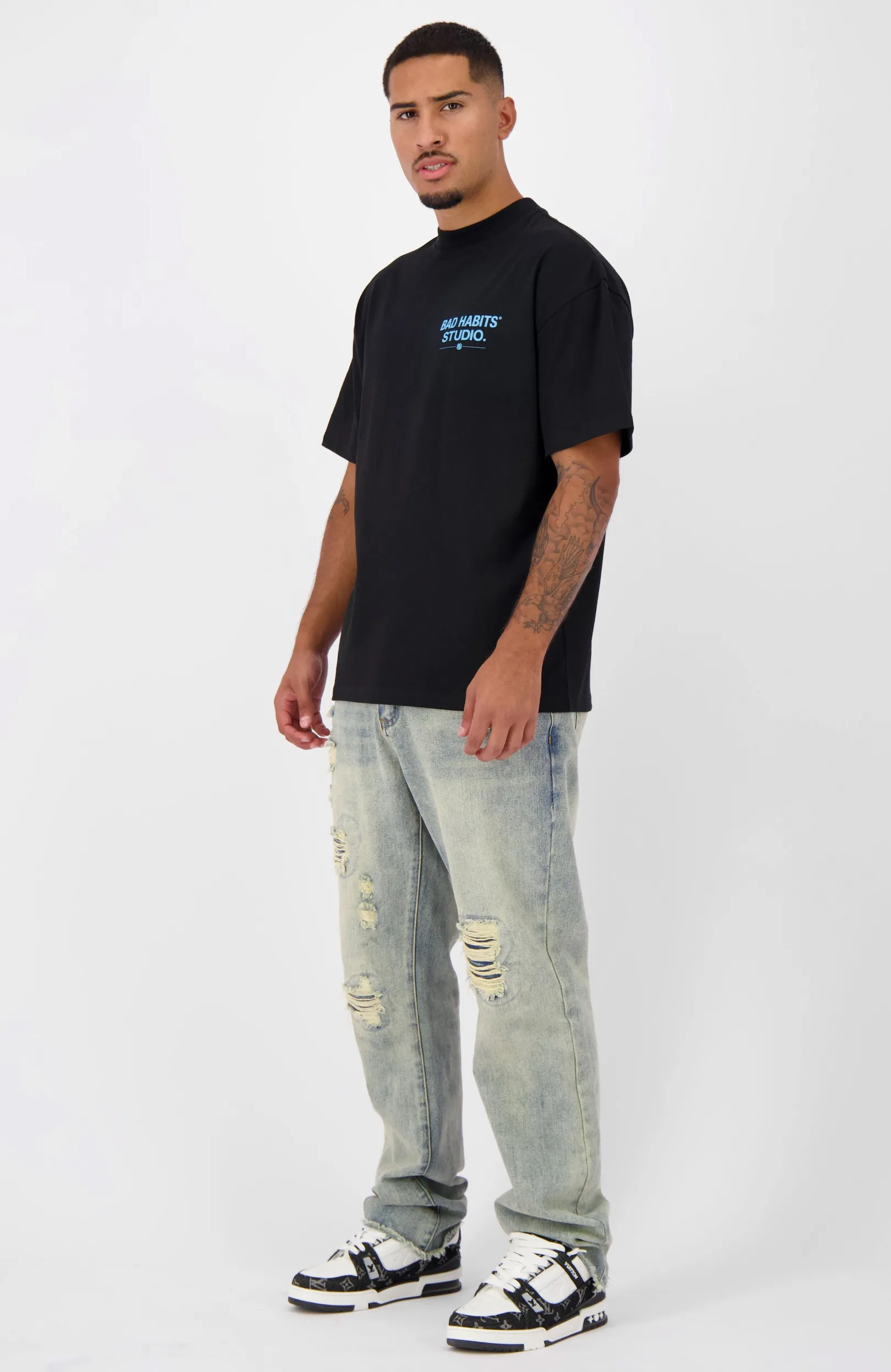 BAD HABITS STUDIO. T-SHIRT | Zwart