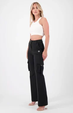 BELTED CARGO broek | Zwart