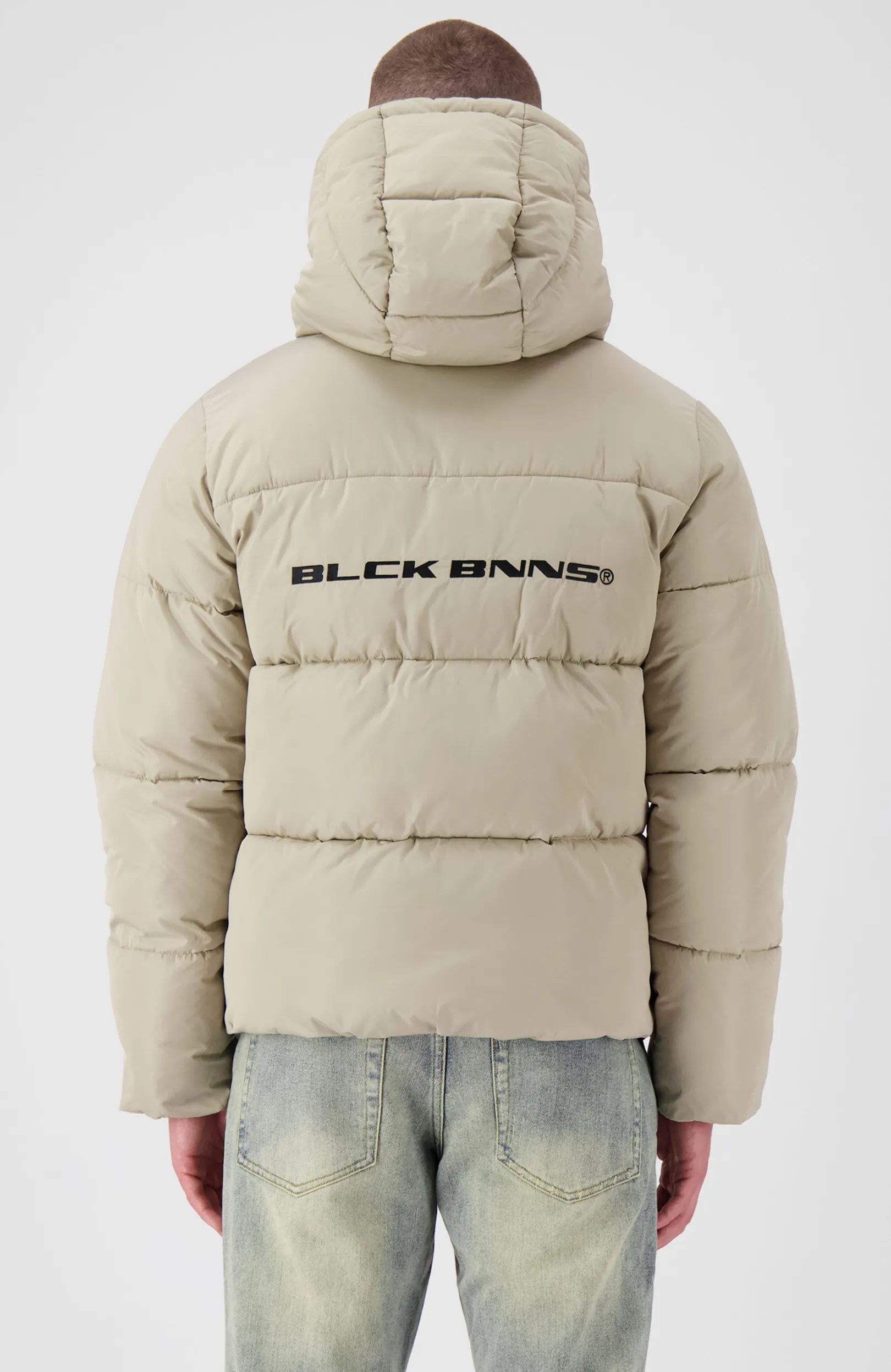 BLOCK PUFFER JACKET | Zand