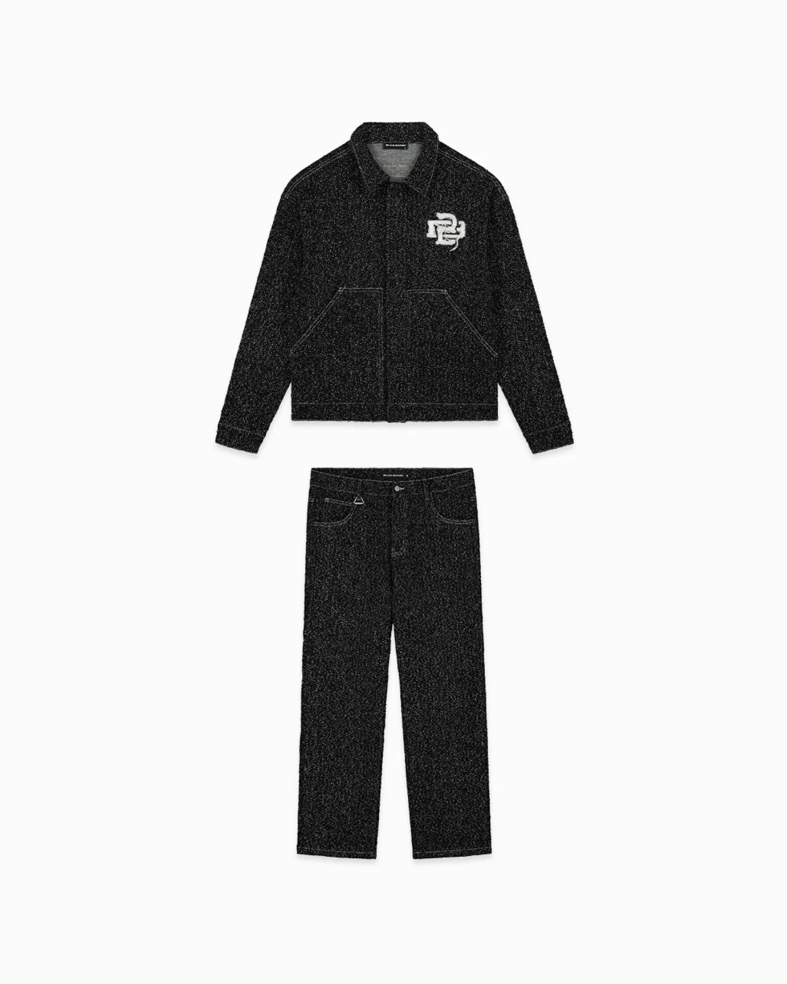 BOUCLE DENIM SUIT | Zwart