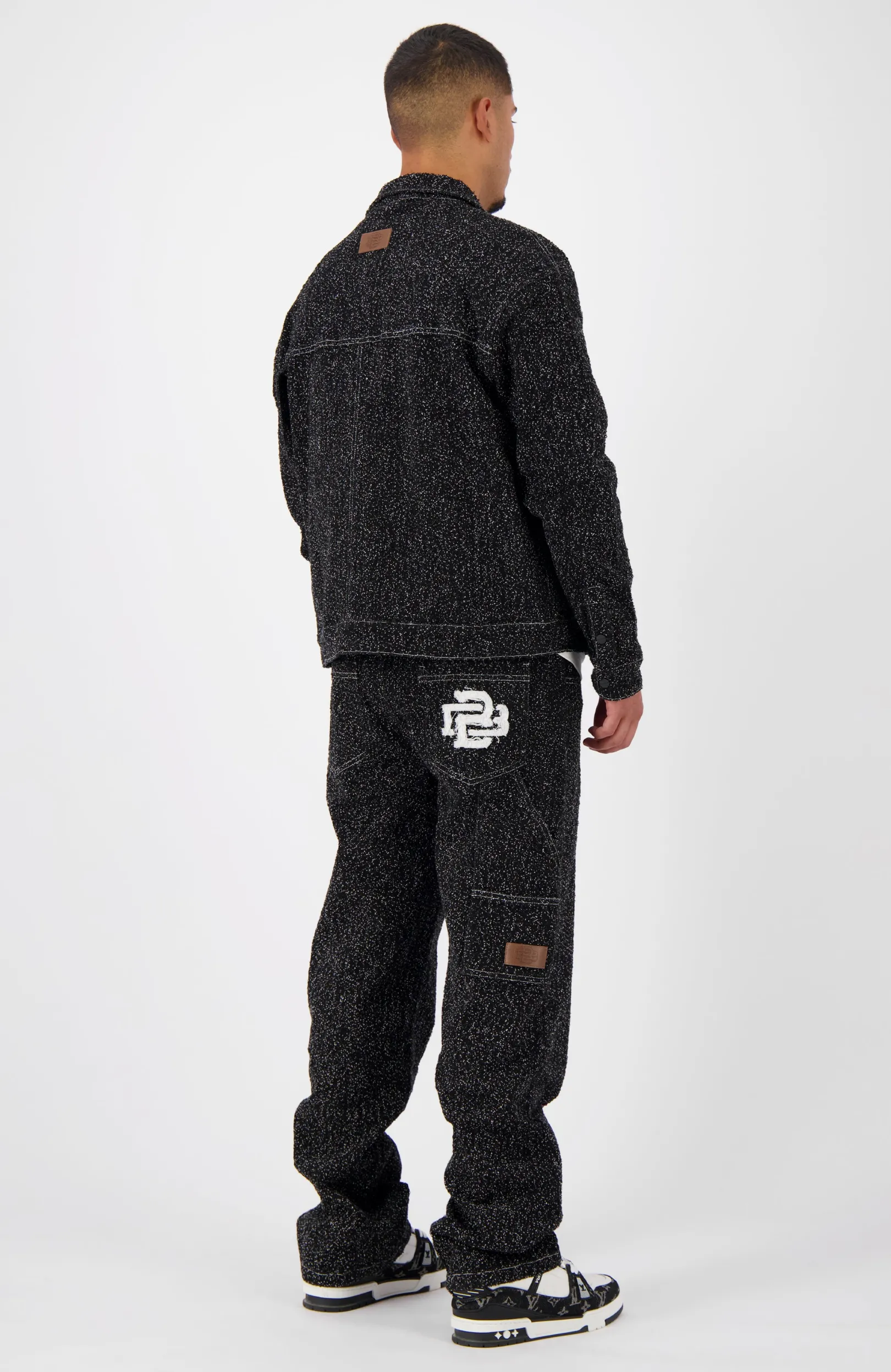 BOUCLE DENIM SUIT | Zwart