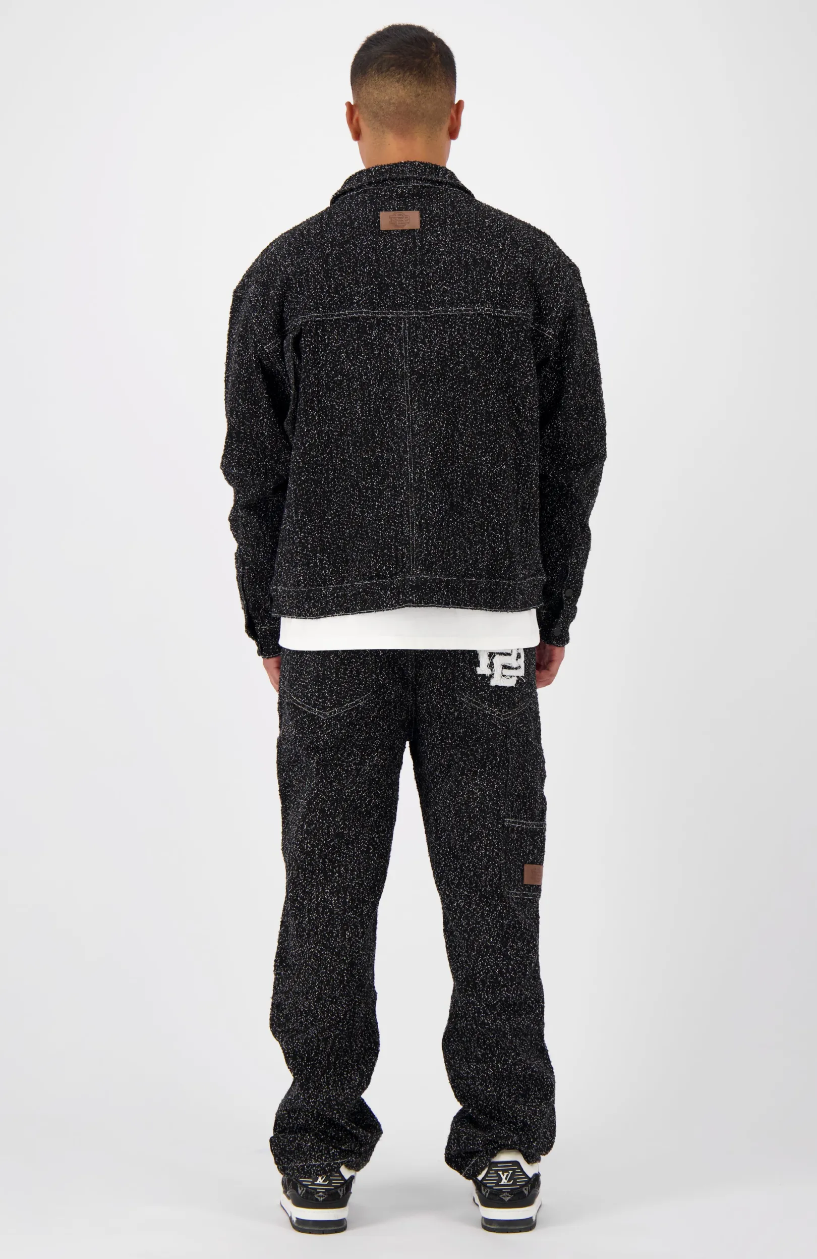 BOUCLE DENIM SUIT | Zwart