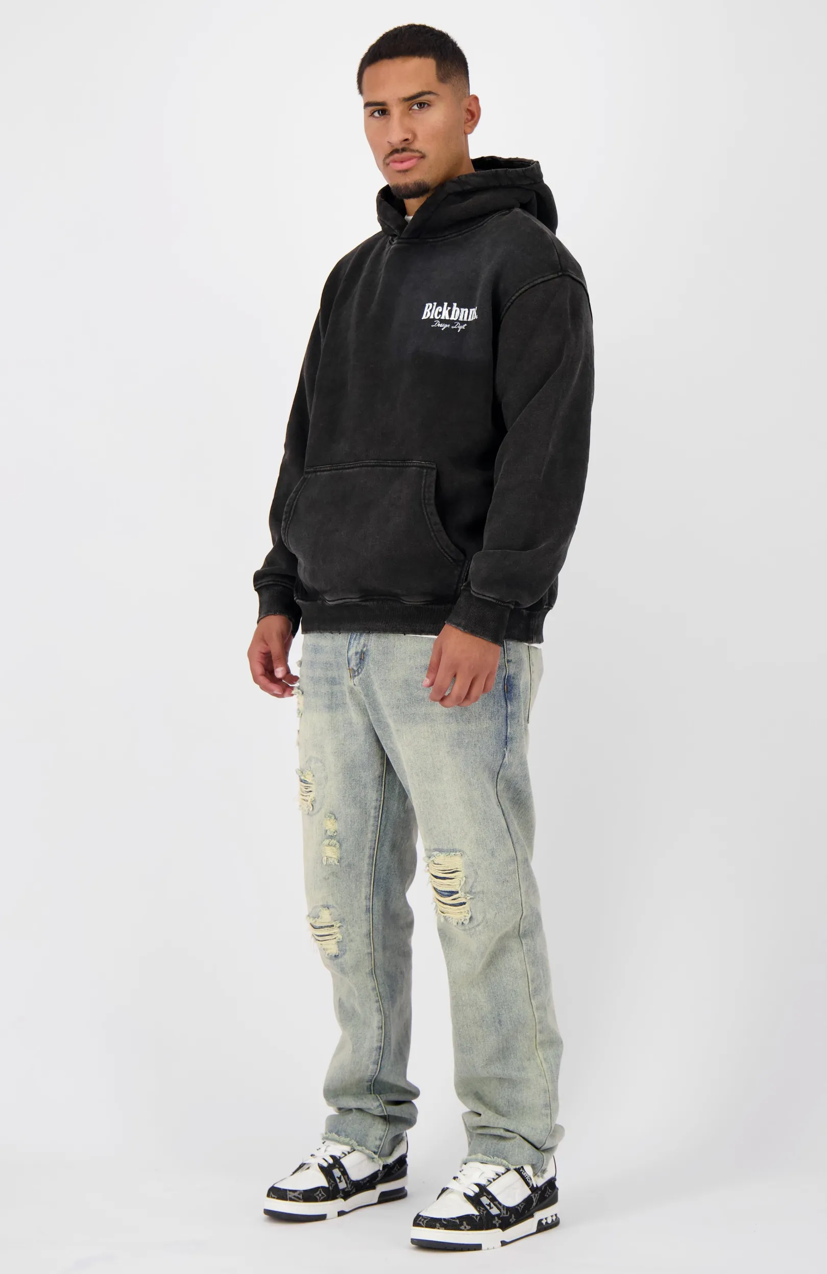 BRUSH HOODIE | Zwart