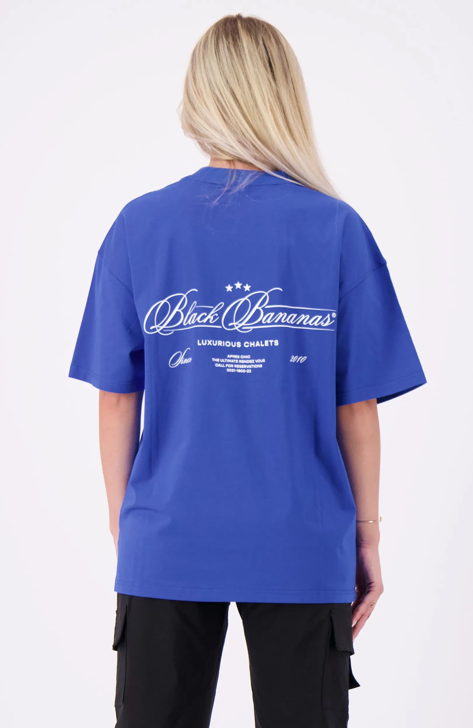 CALLIGRAPHY T-SHIRT | Kobaltblauw