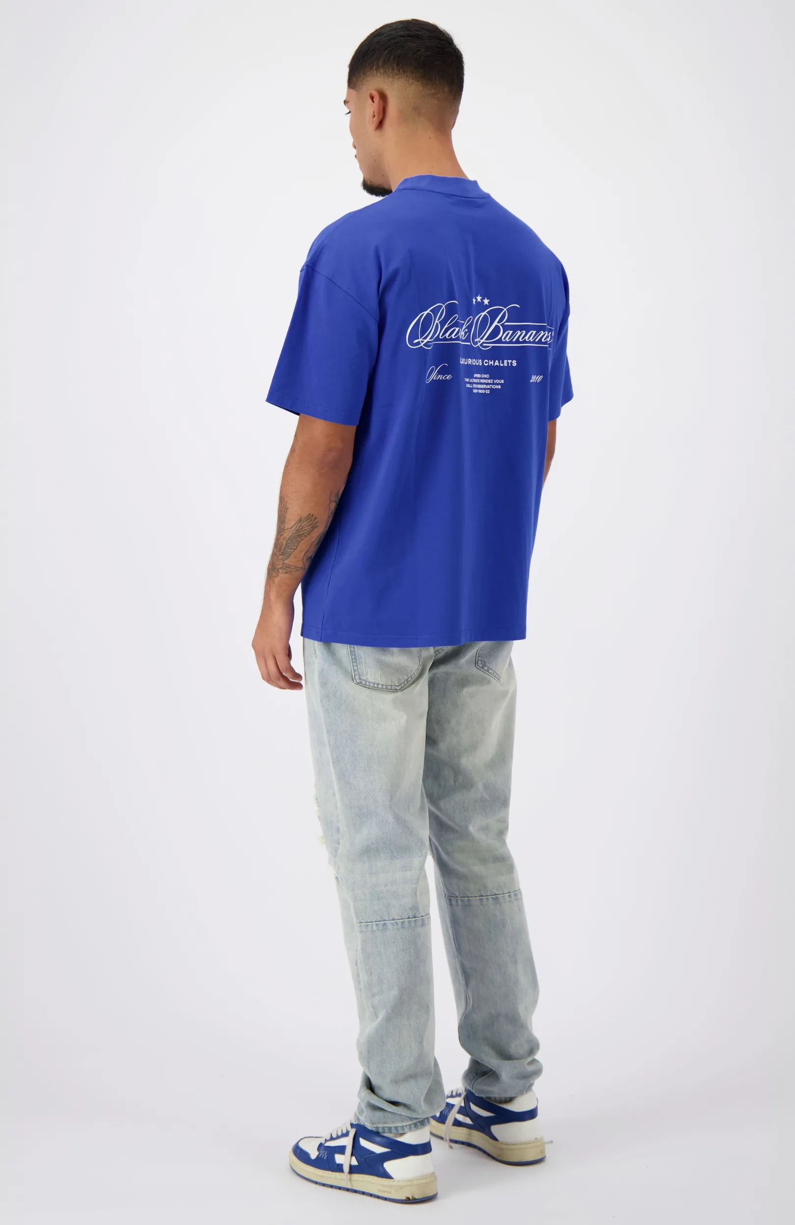 CALLIGRAPHY T-SHIRT | Kobaltblauw