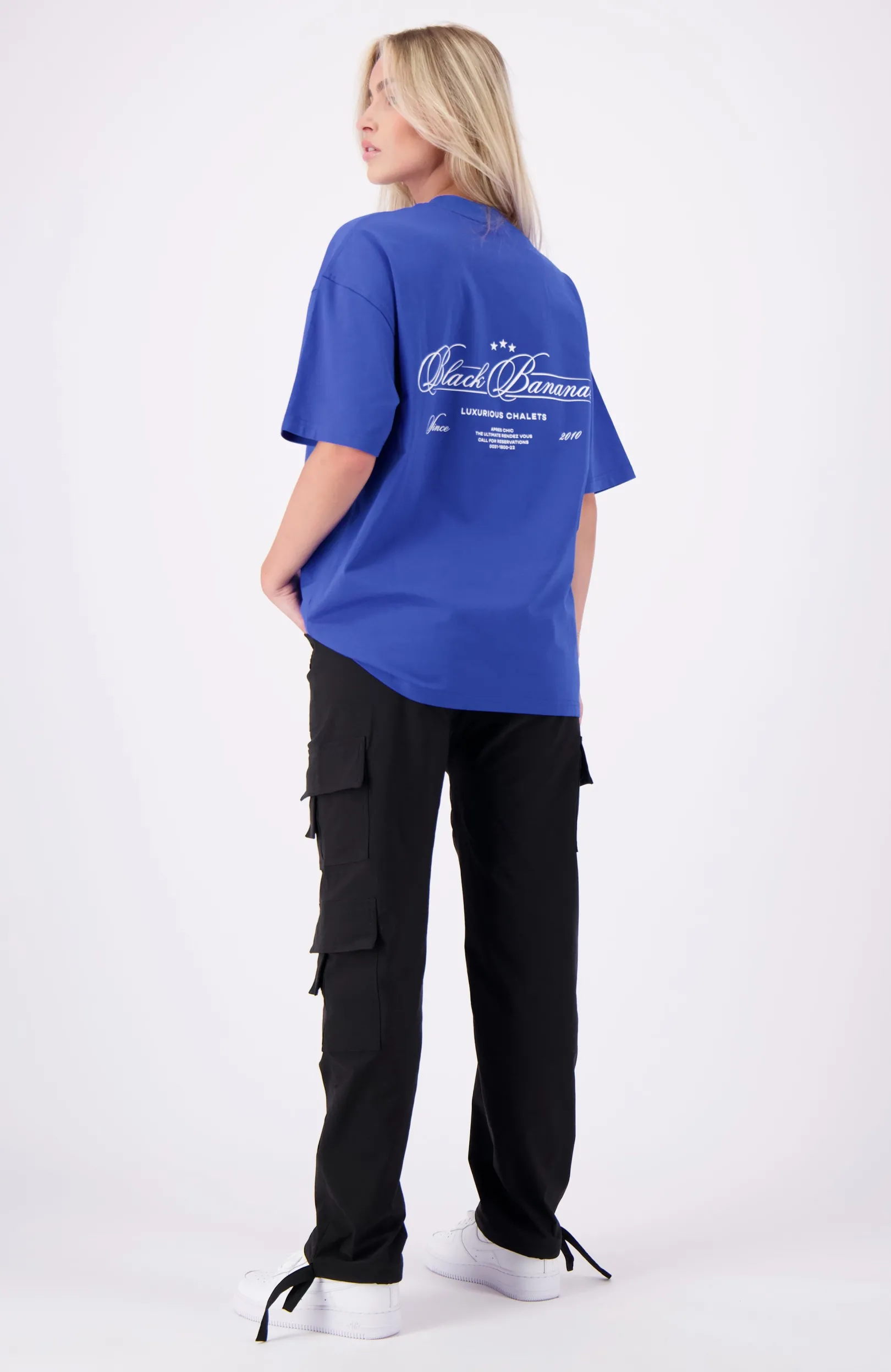 CALLIGRAPHY T-SHIRT | Kobaltblauw