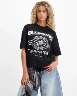 COMPASS T-SHIRT | Zwart