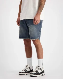 CUT OFF DENIM SHORTS | Donkerblauw