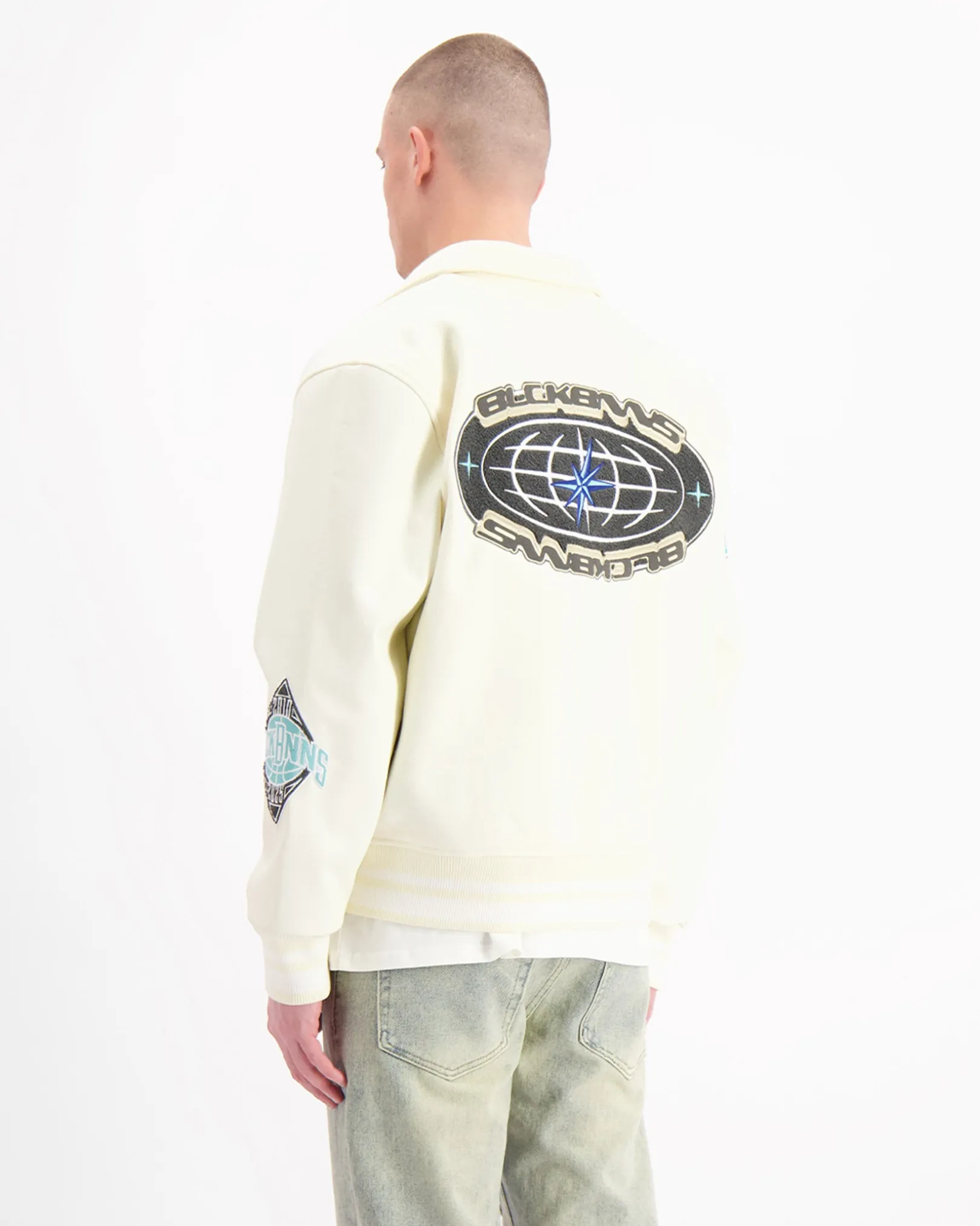 DESERT RACE VARSITY JACKET | Beige