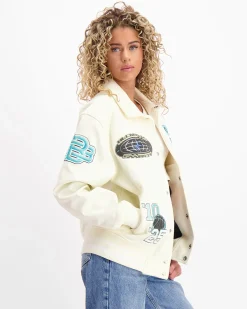 DESERT RACE VARSITY JACKET | Beige