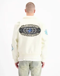 DESERT RACE VARSITY JACKET | Beige