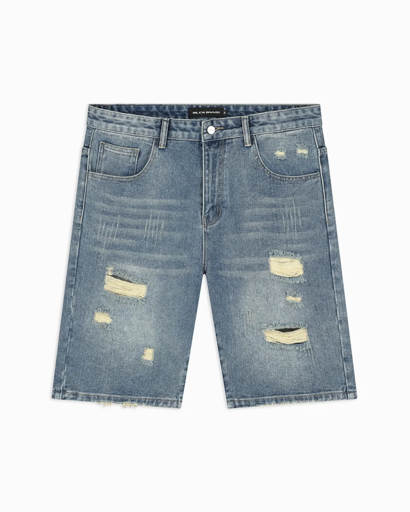 DISTRESSED DENIM SHORTS | Blauw