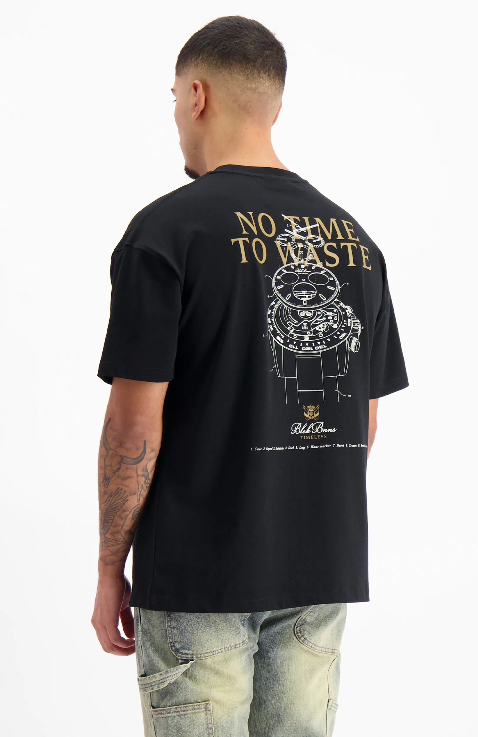 GEEN TIJD T-SHIRT | Zwart