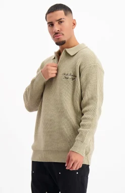 HEAVY KNIT HALF ZIP | Zand