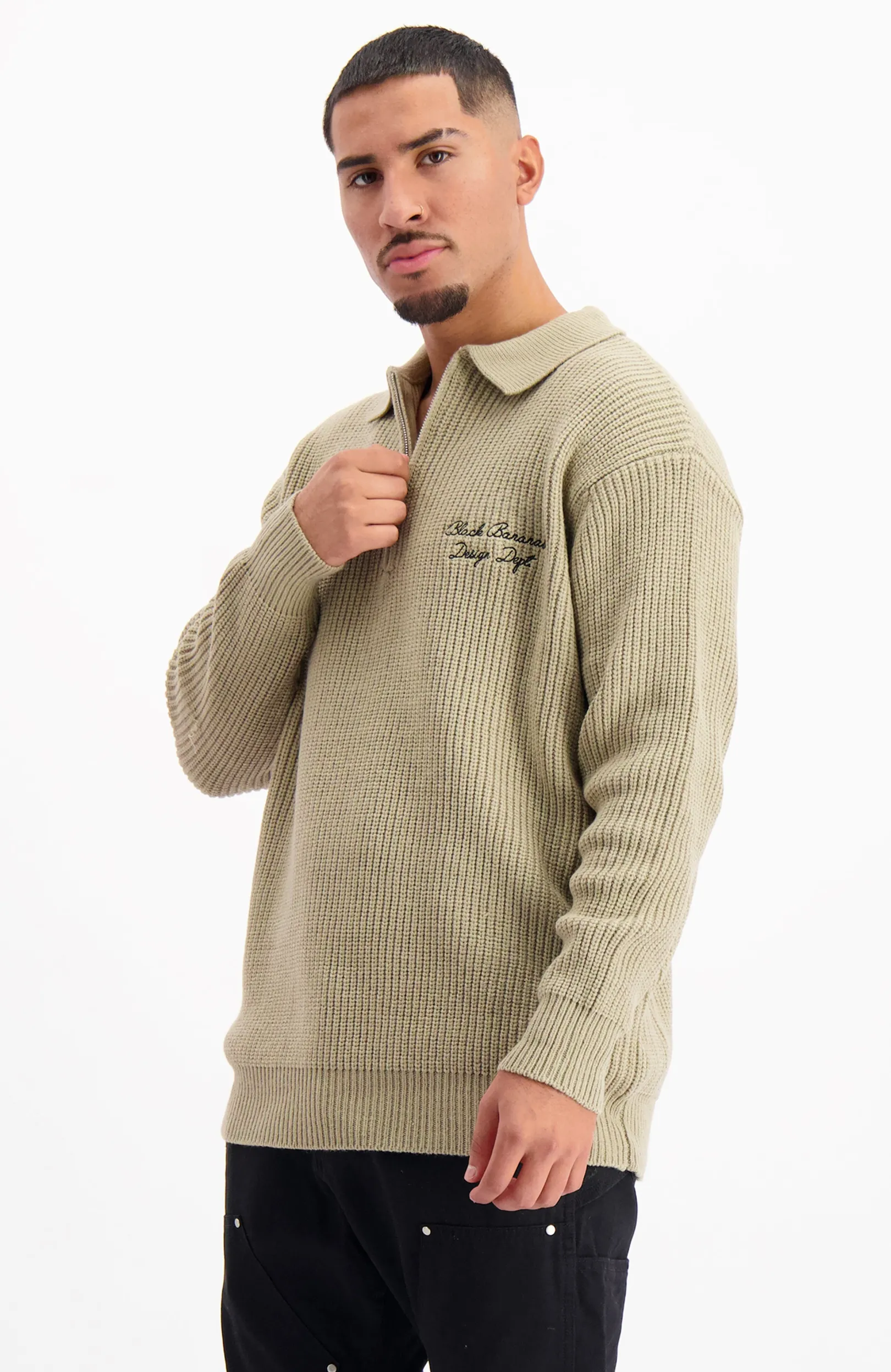HEAVY KNIT HALF ZIP | Zand