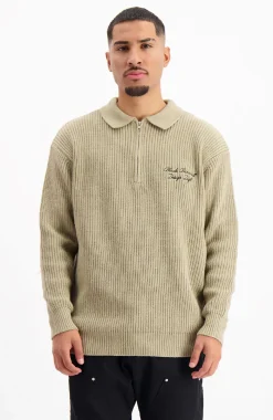 HEAVY KNIT HALF ZIP | Zand