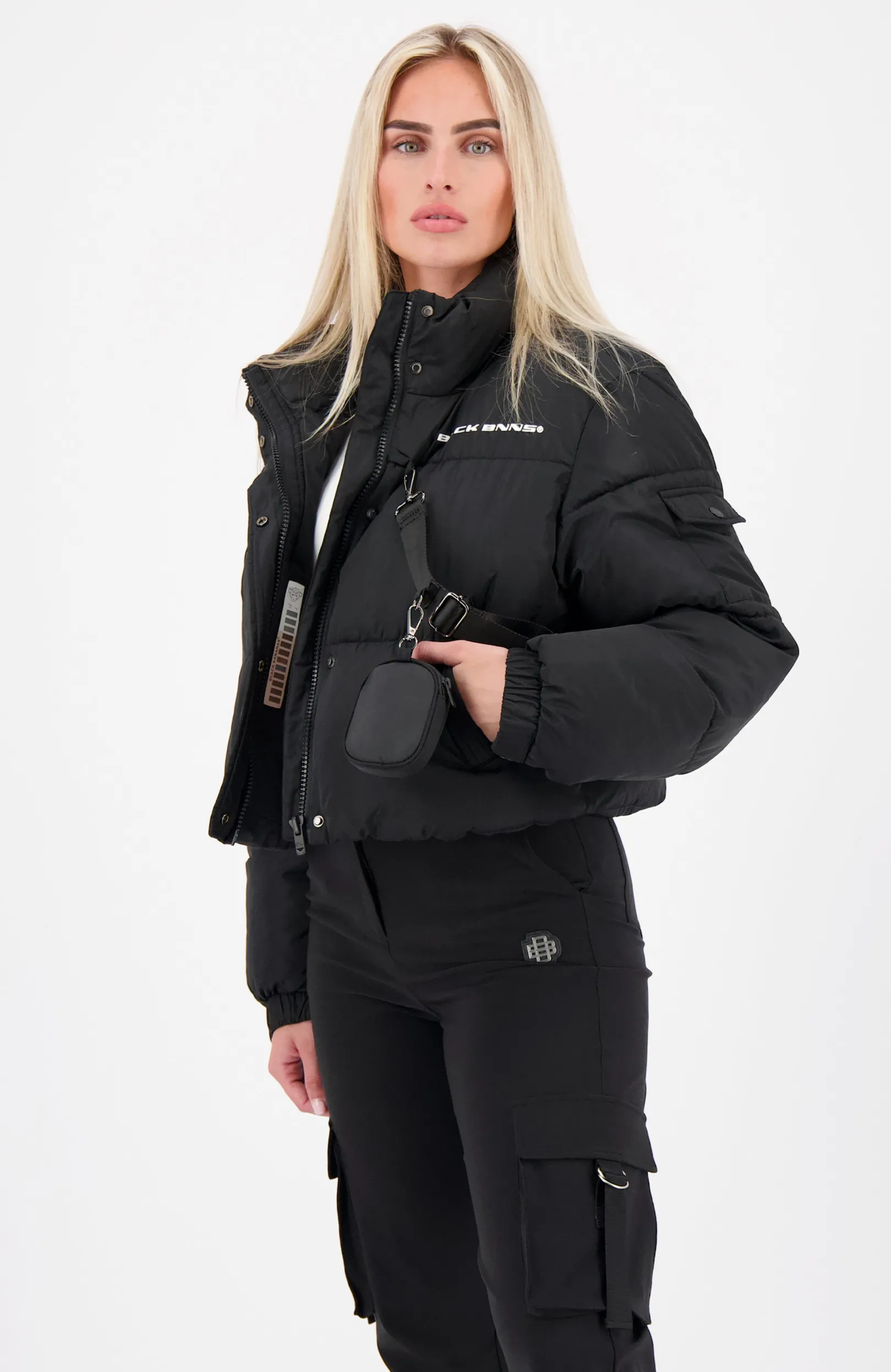 INITIAL BELT JACKET | Zwart