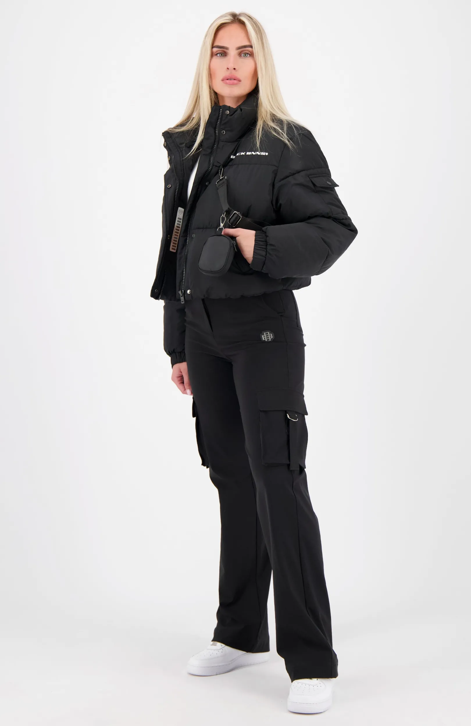 INITIAL BELT JACKET | Zwart