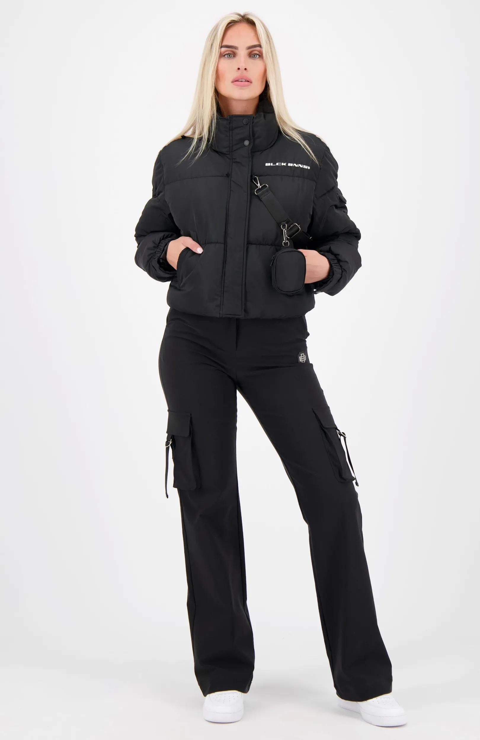 INITIAL BELT JACKET | Zwart