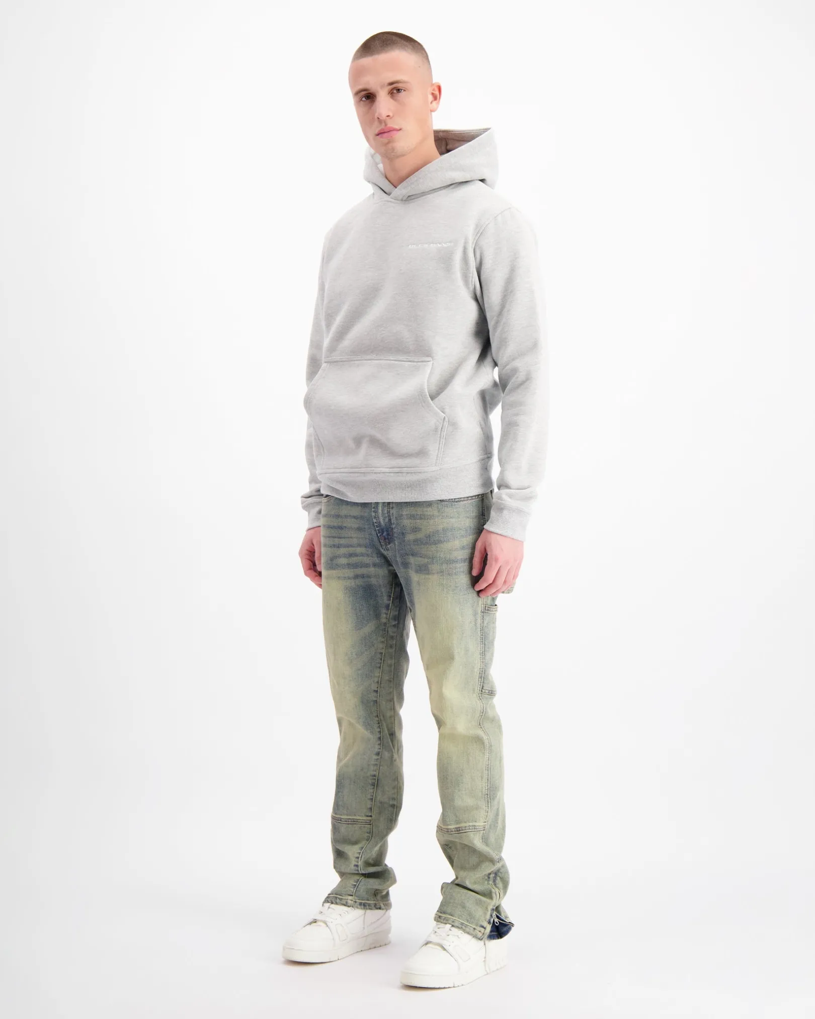 INITIAL HOODIE V2 | Grijs gemêleerd