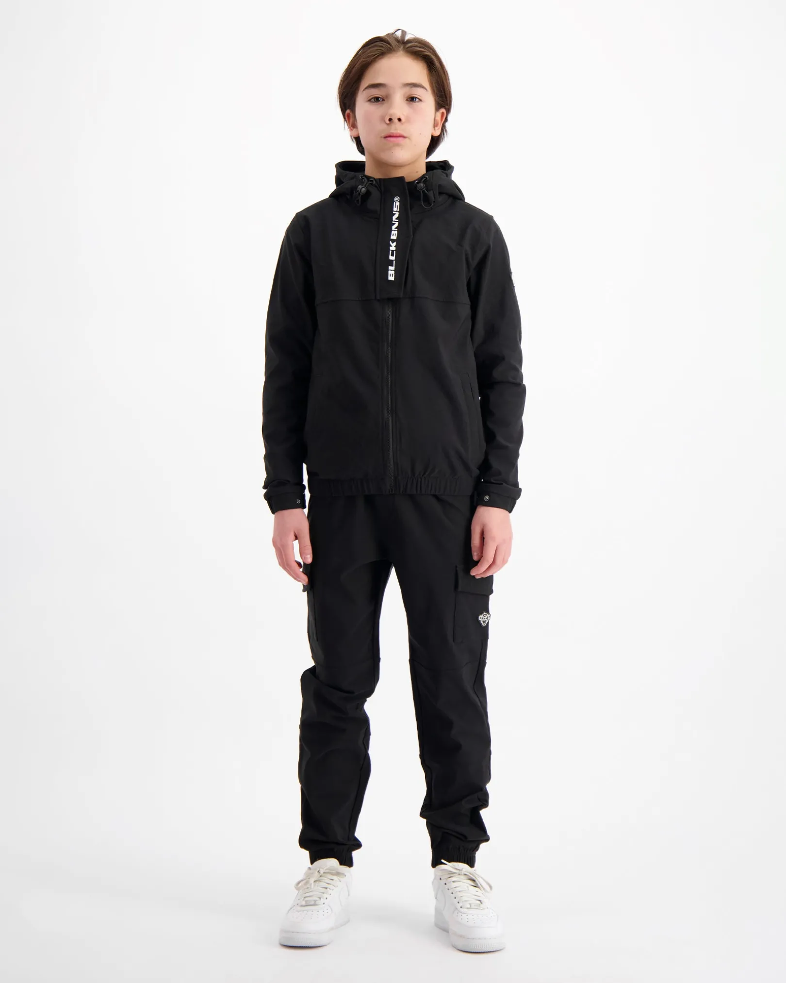KIDS ANORAK CARGO SET | Zwart