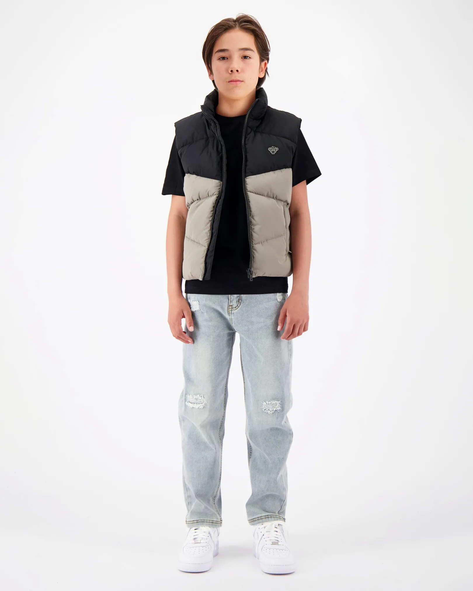 KIDS PEEK BODYWARMER | Grijs/Zwart