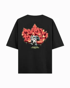 KIDS SPRAYED T-SHIRT | Zwart