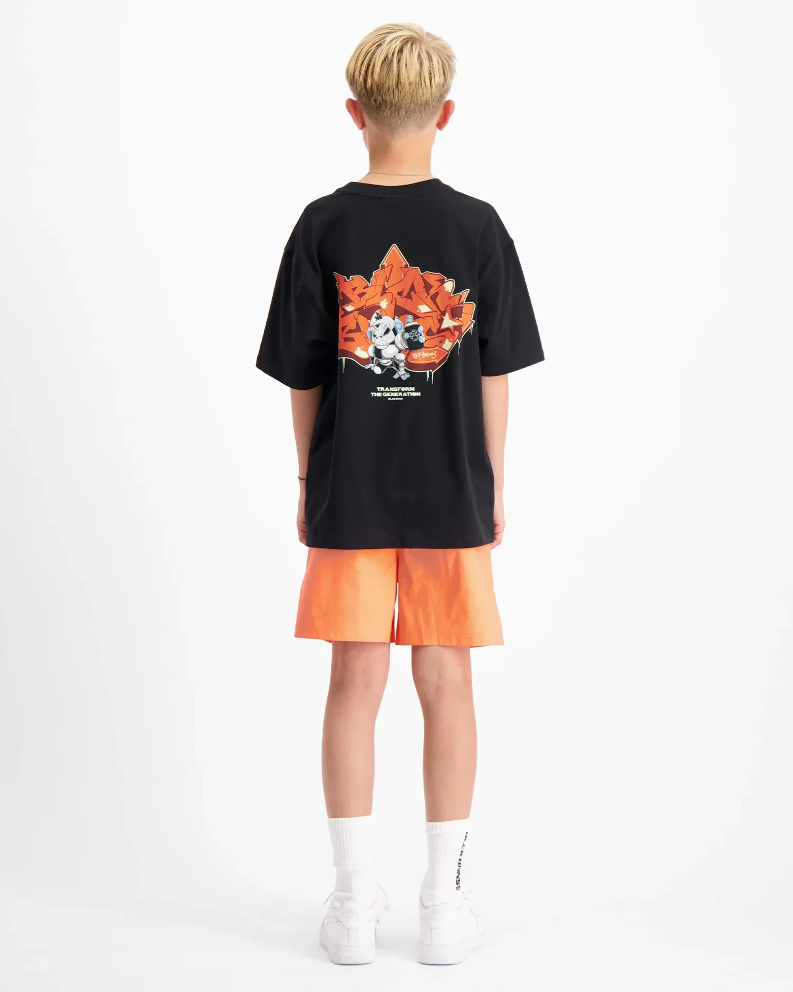 KIDS SPRAYED T-SHIRT | Zwart