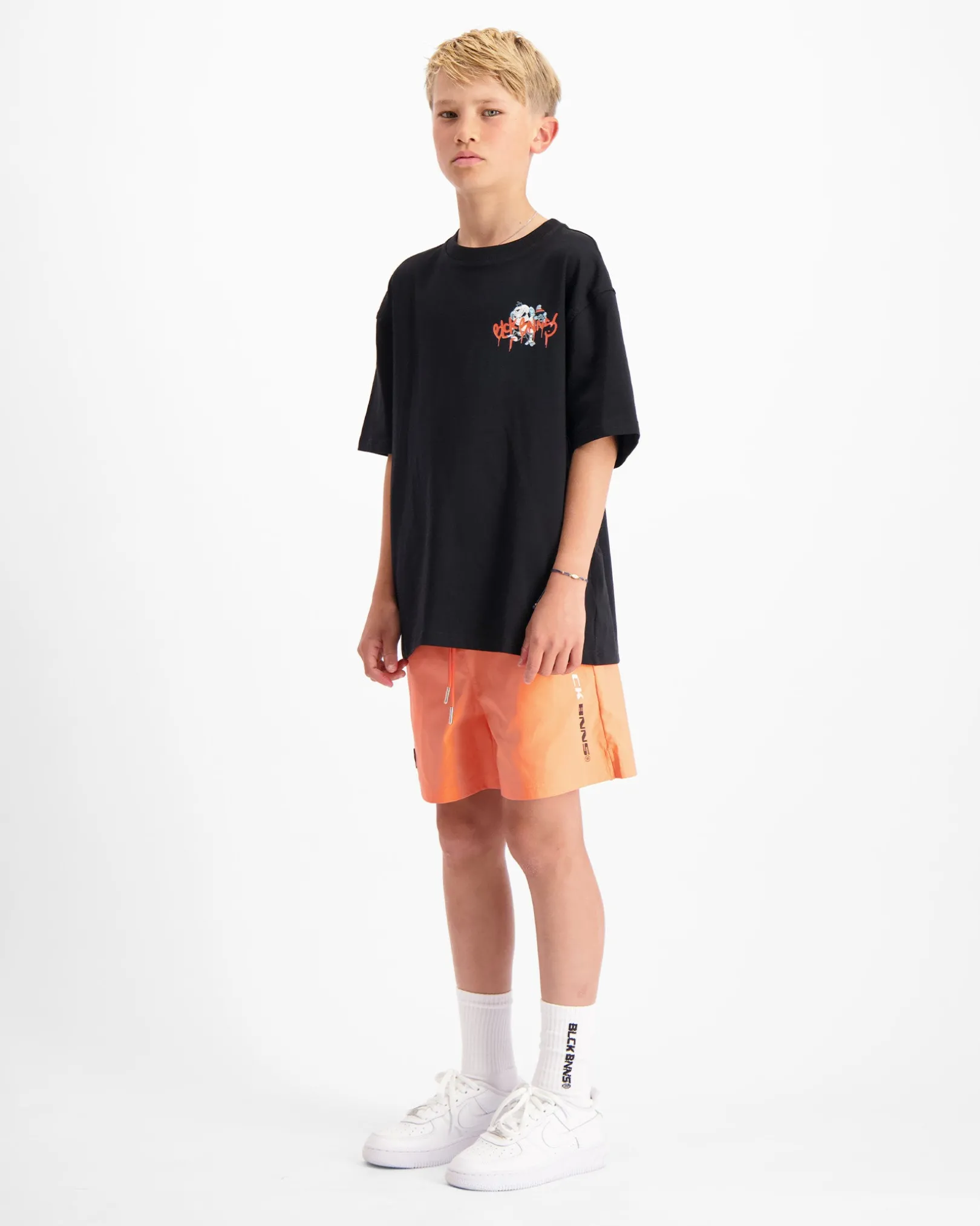 KIDS SPRAYED T-SHIRT | Zwart