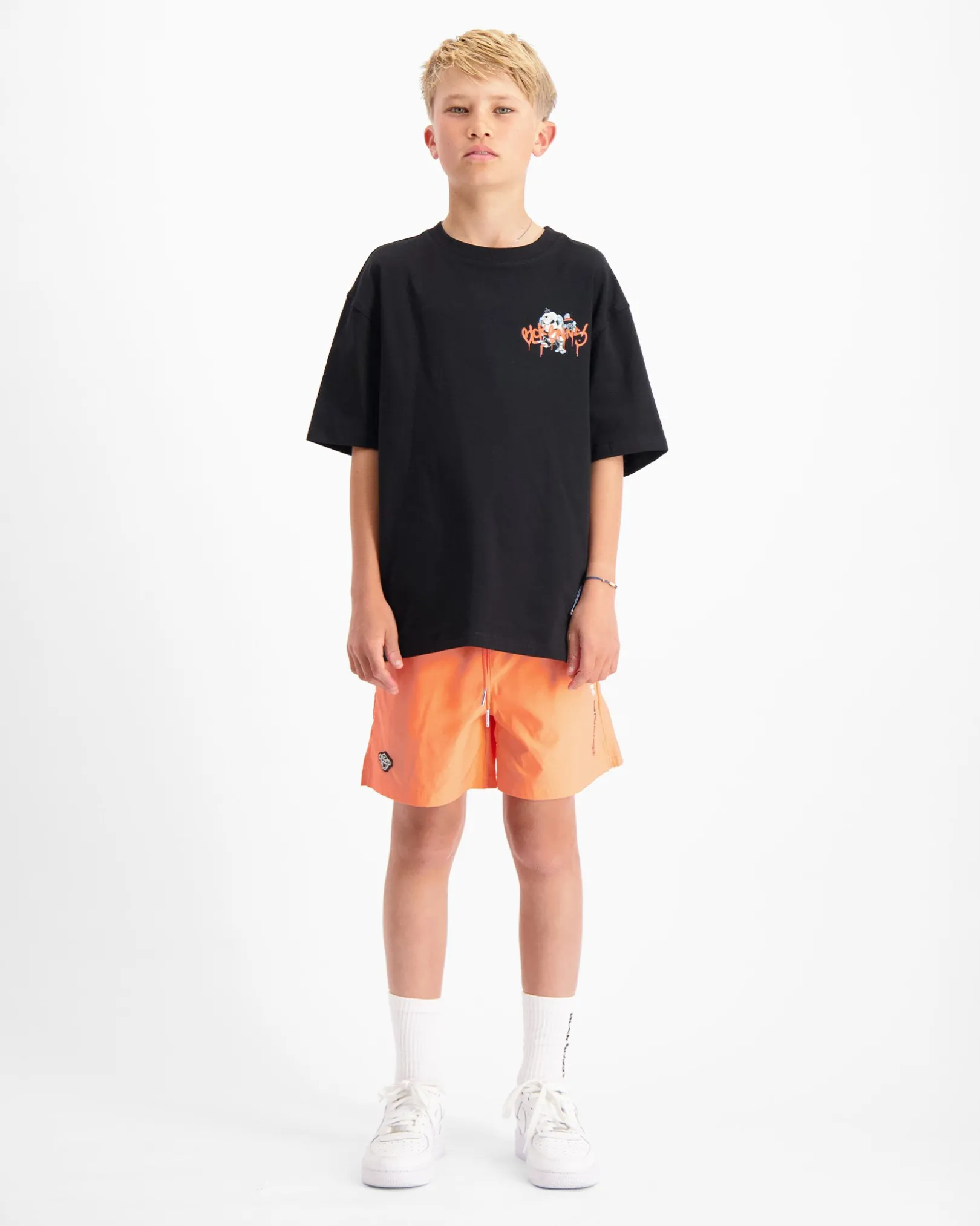 KIDS SPRAYED T-SHIRT | Zwart