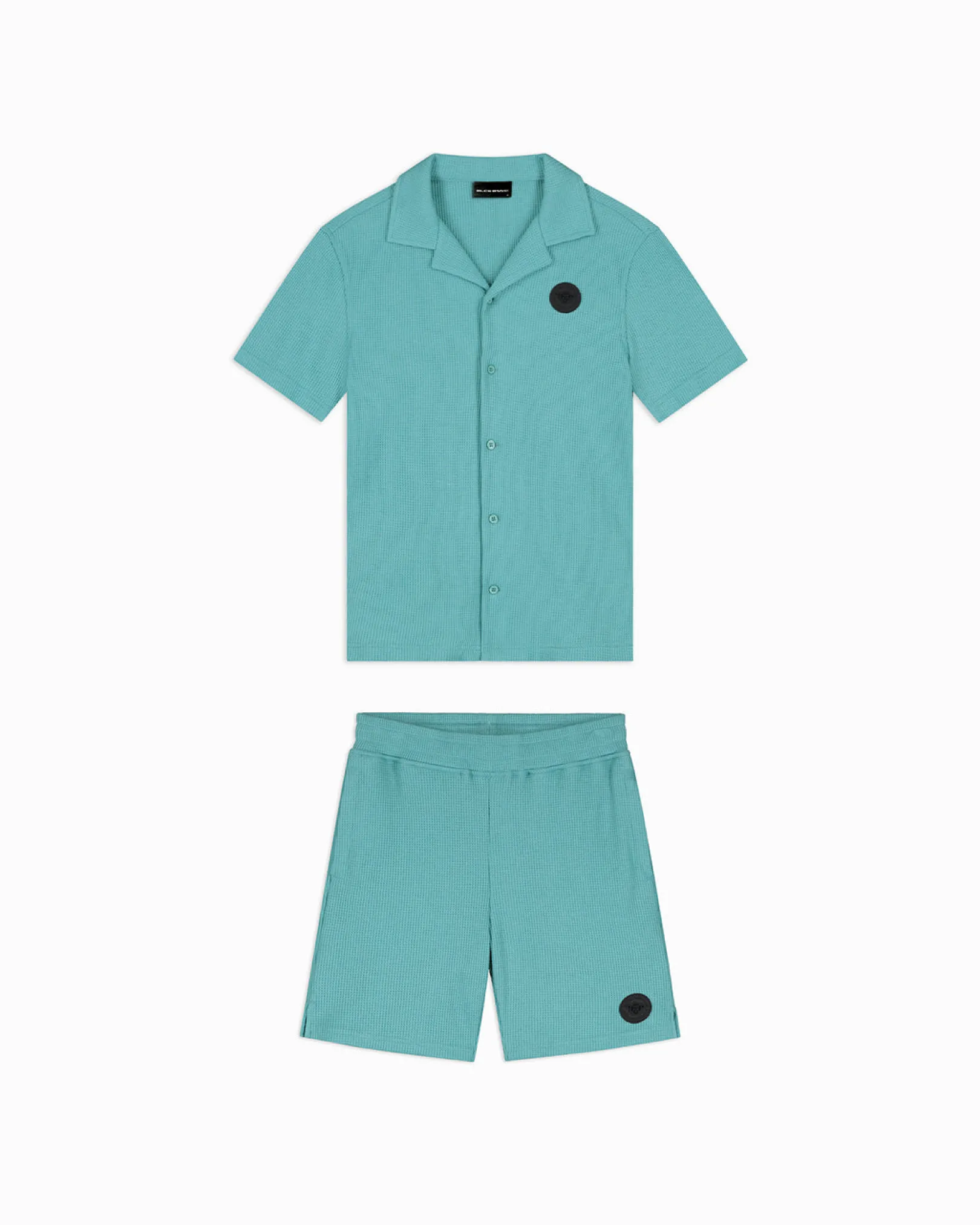 KIDS WAFFLE SHIRT SET | Groen