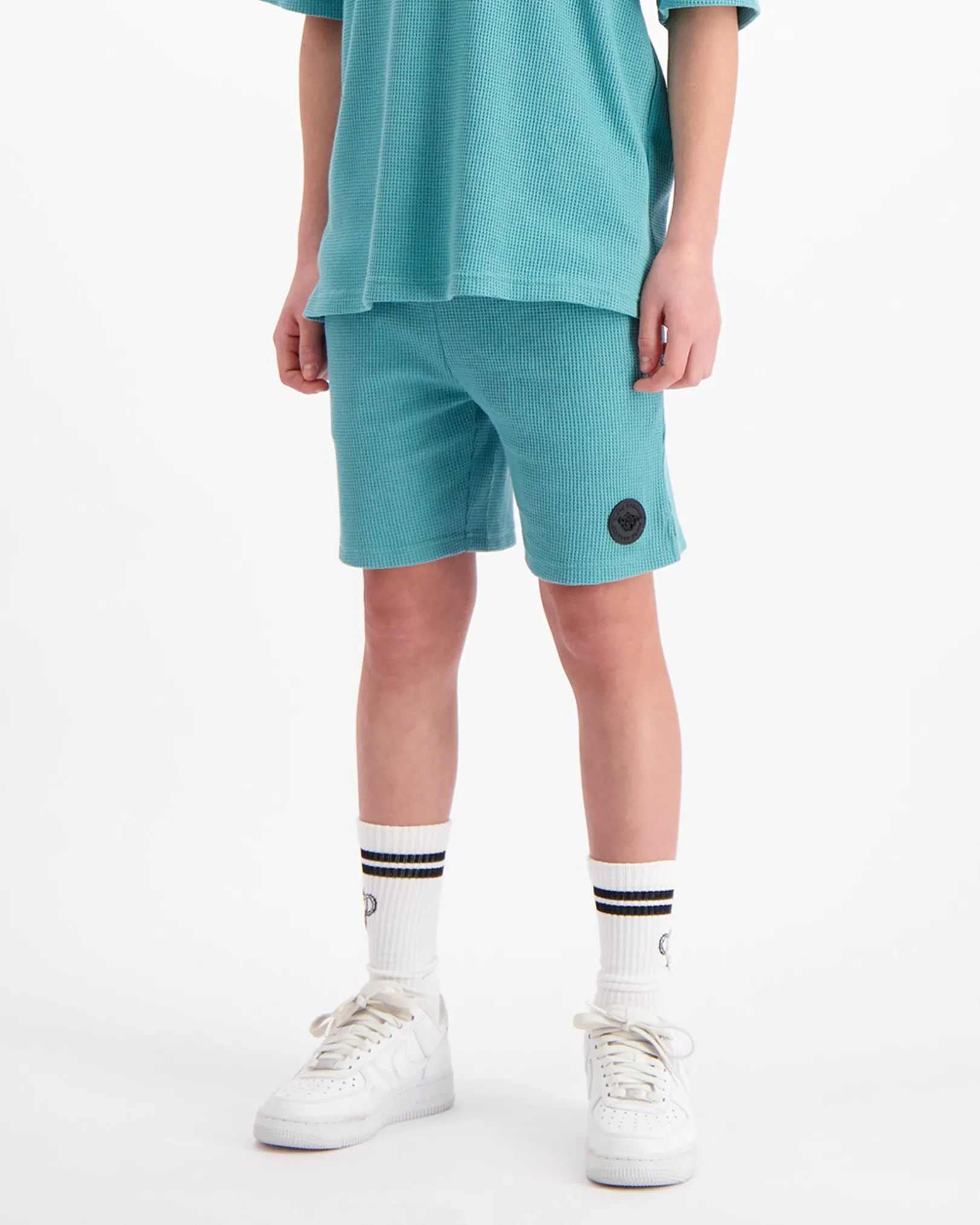 KIDS WAFFLE SHORTS | Groen