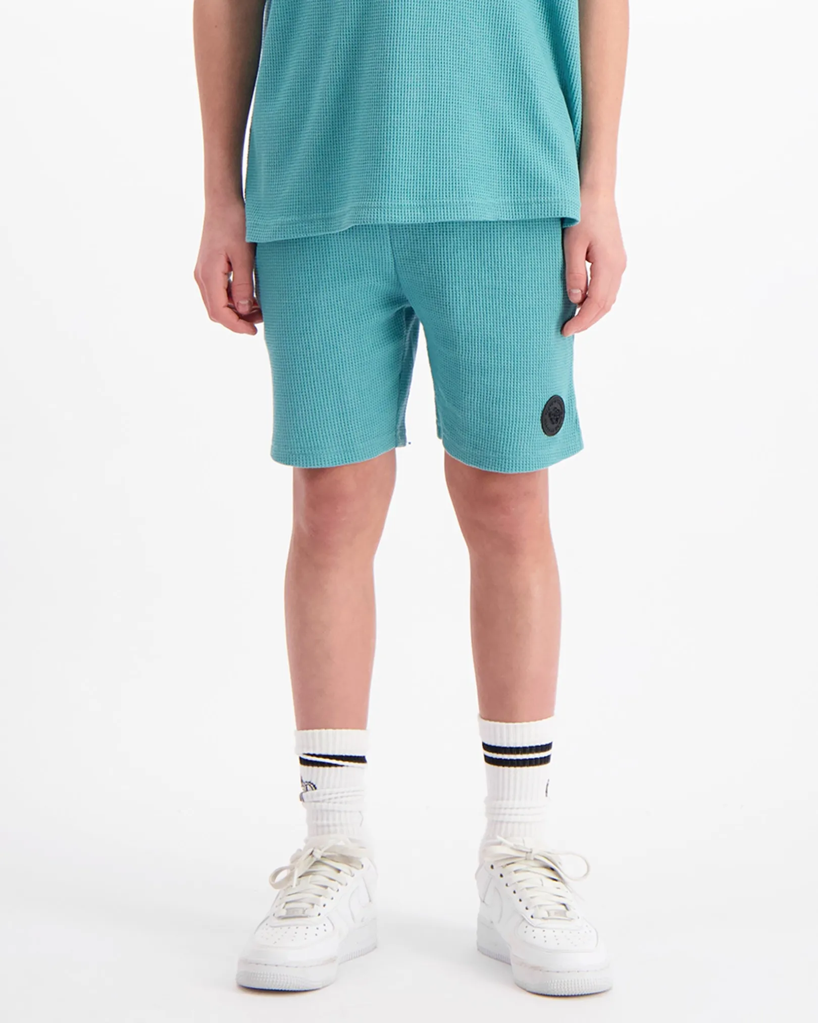 KIDS WAFFLE SHORTS | Groen