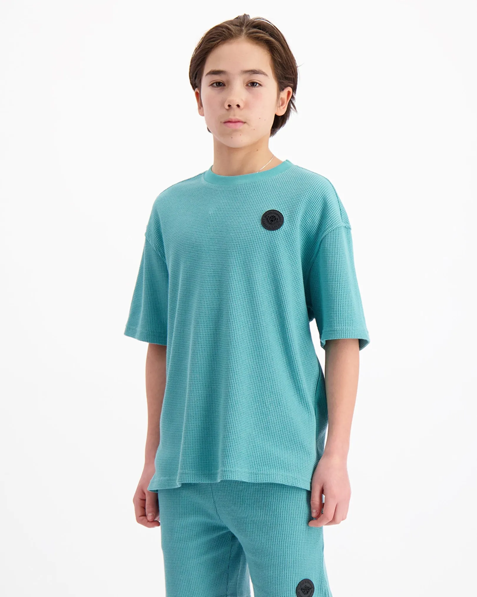 KIDS WAFFLE T-SHIRT | Groen
