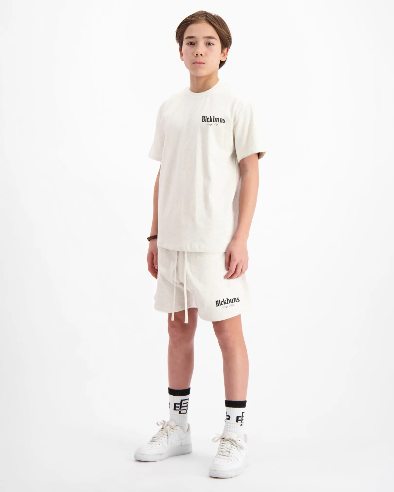 KINDERBORST TWINSET | Grijs gemêleerd