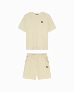 MONOGRAM WAFFLE SET | Beige