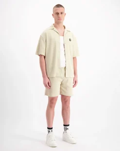 MONOGRAM WAFFLE SHIRT | Beige