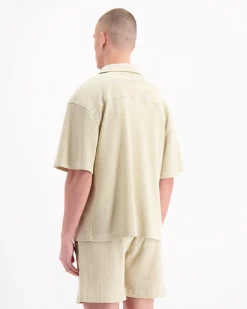 MONOGRAM WAFFLE SHIRT | Beige