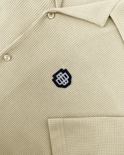 MONOGRAM WAFFLE SHIRT | Beige
