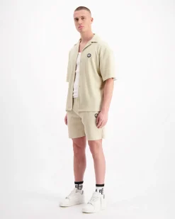 MONOGRAM WAFFLE SHIRT SET | Beige