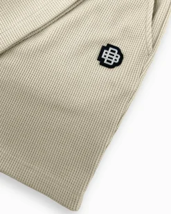 MONOGRAM WAFFLE SHORTS | Beige