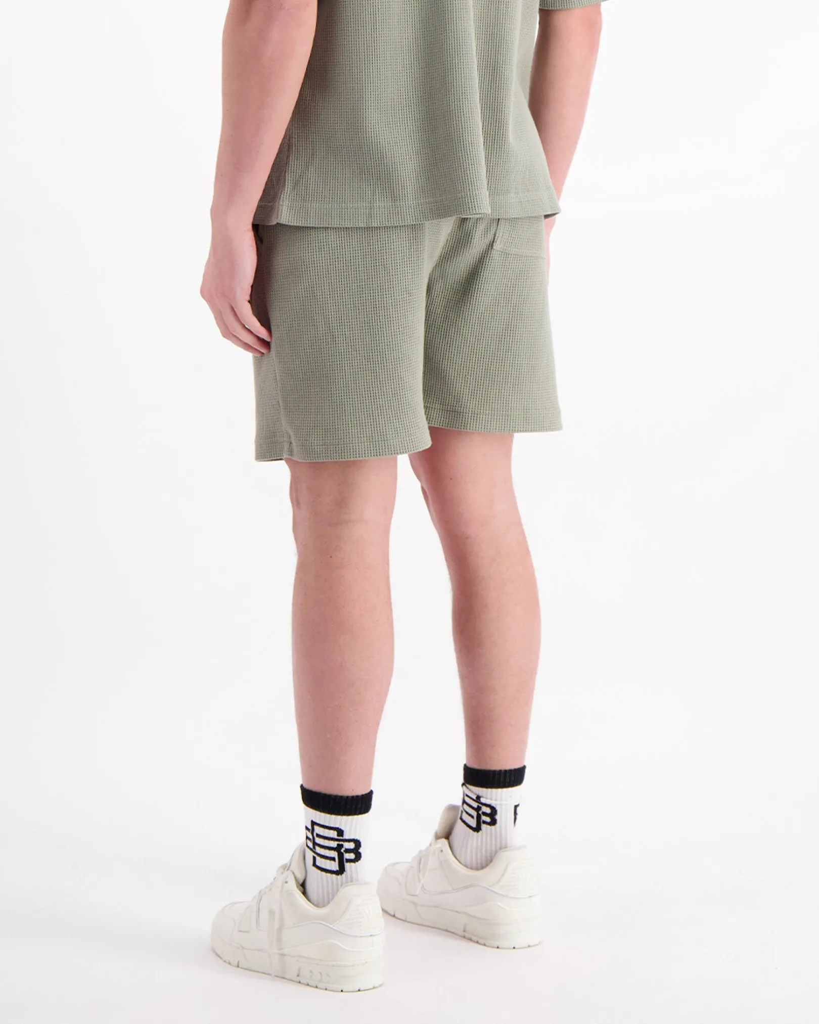 MONOGRAM WAFFLE SHORTS | Groen