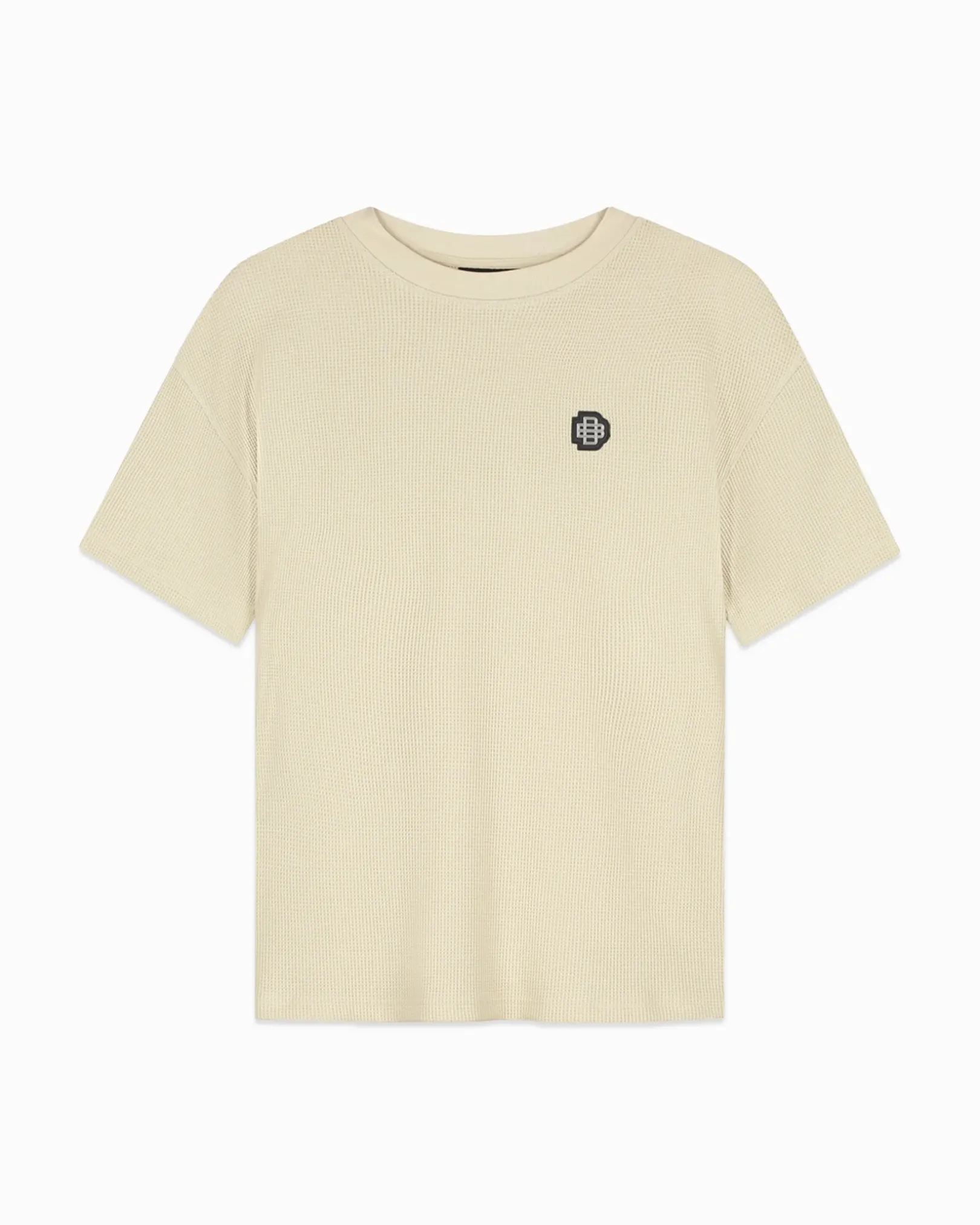 MONOGRAM WAFFLE T-SHIRT | Beige