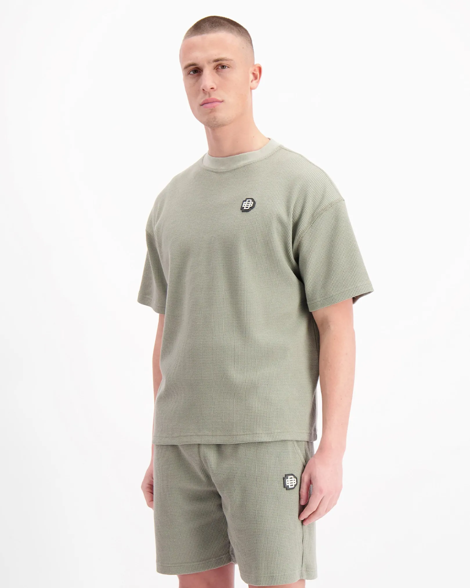 MONOGRAM WAFFLE T-SHIRT | Groen
