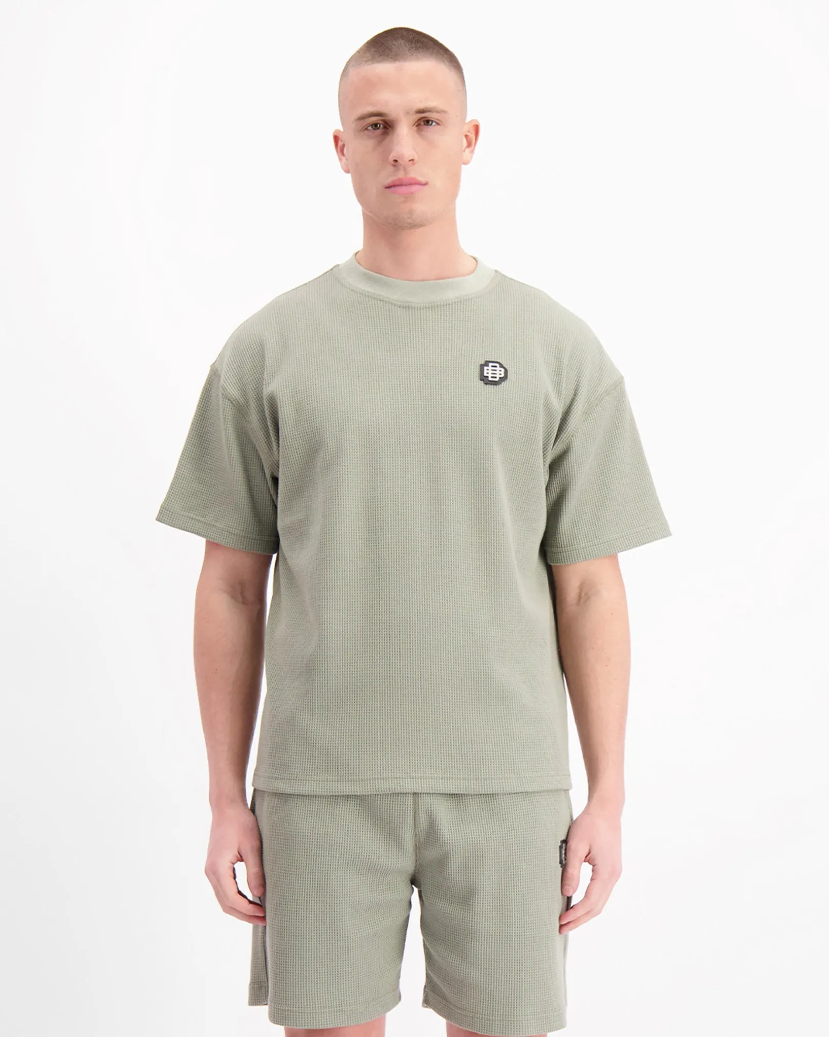 MONOGRAM WAFFLE T-SHIRT | Groen