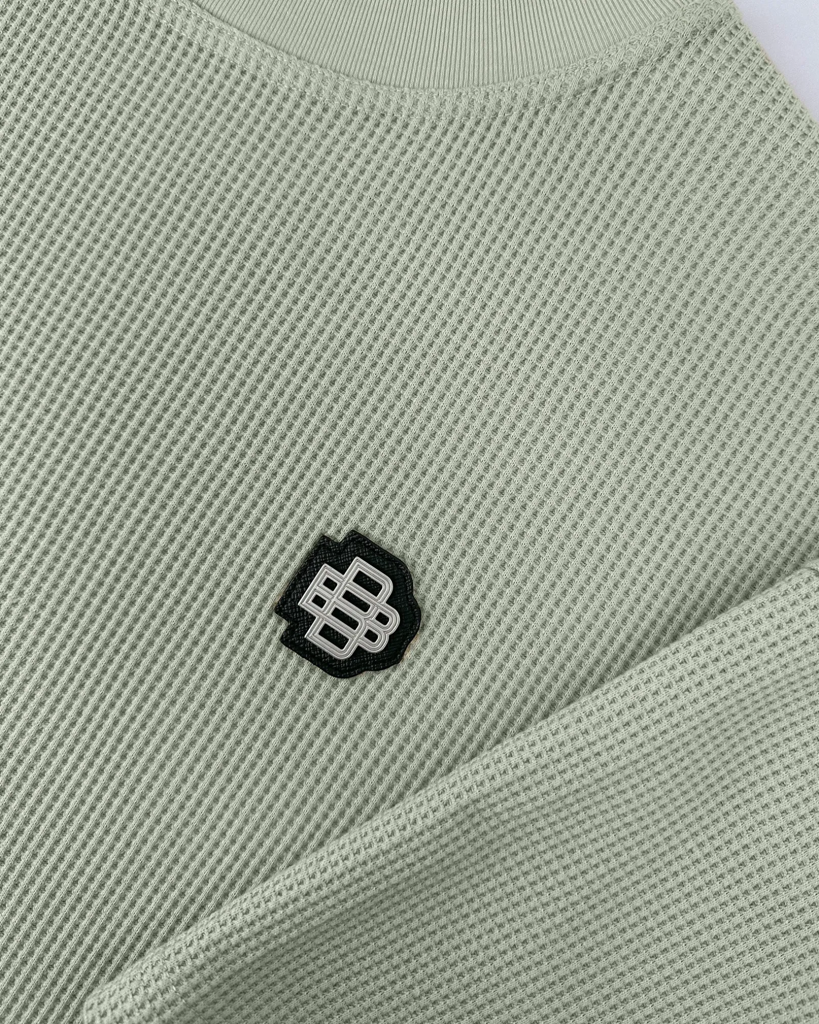 MONOGRAM WAFFLE T-SHIRT | Groen
