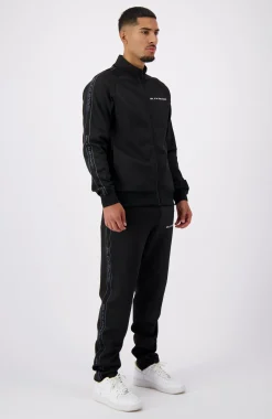 TAPED INITIAL TRACKTOP | Zwart