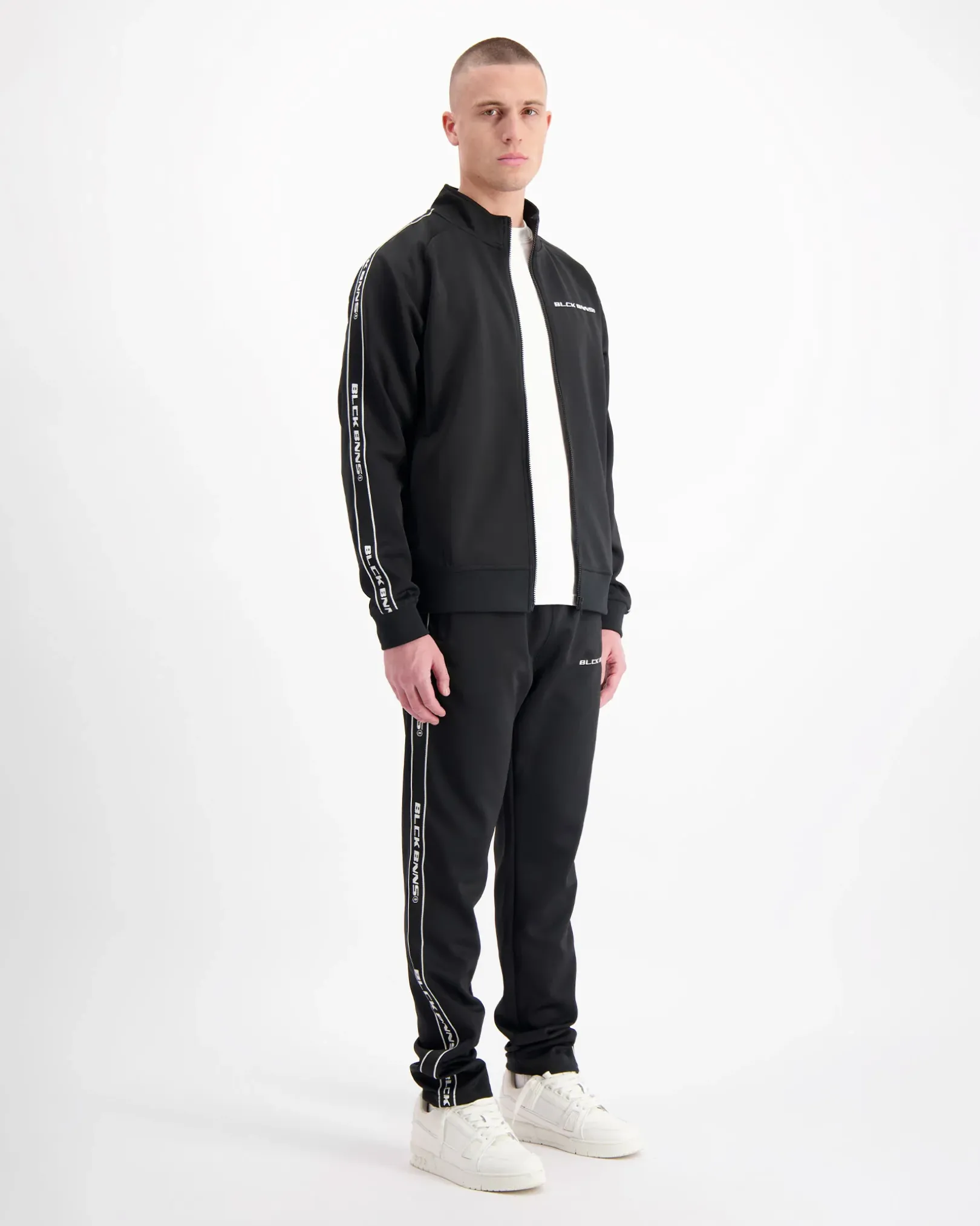 TAPED TRACKTOP | Zwart