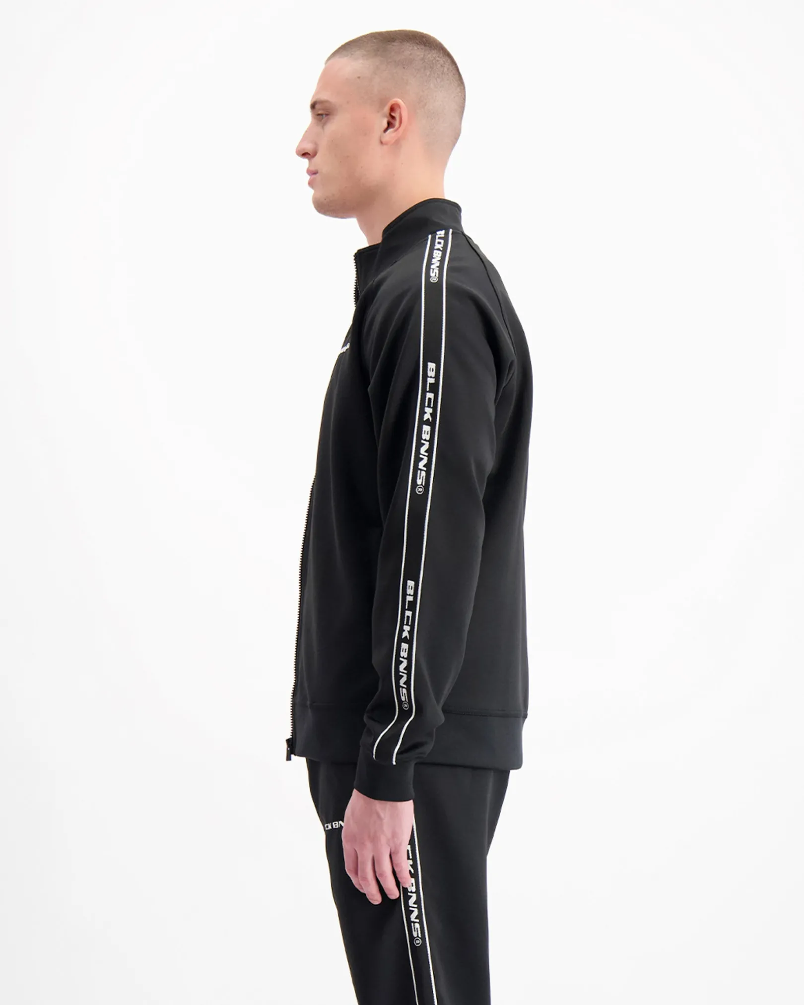 TAPED TRACKTOP | Zwart