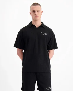 TERRY LOUNGE POLO Zwart